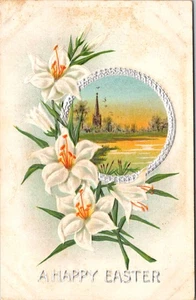 Nauvoo Illinois A Happy Easter Vintage Postcard - Picture 1 of 2