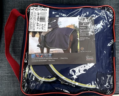Shires Tempest Original Waterproof Exercise Sheet UK 5'0" USA 60" Navy - Image 1 of 3