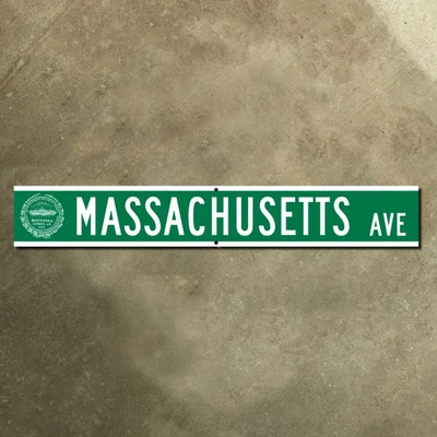 Boston Massachusetts Avenue MIT Гарвардский дорожный знак уличное лезвие ОДНОСТОРОННЕЕ 40x6 - Изображение 1 из 2
