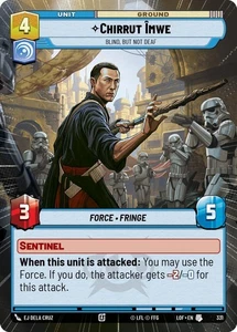 Star Wars Unlimited Chirrut Imwe 331 Hyperspace Legends of the Force - Imagen 1 de 1