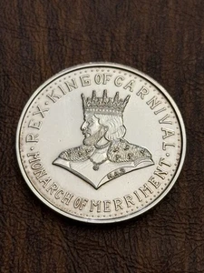 1962 Rex .999 Fine Silver Doubloon #104- Mardi Gras Krewe Favor - Picture 1 of 2