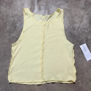 American Eagle Shirt Womens Size Small Yellow Lightweight Tank Top Cotton Blend - Picture 1 of 9