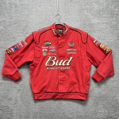 Budweiser NASCAR Jacket Mens Large Racing Chase Authentics Dale Earnhardt Jr - Image 1 of 4