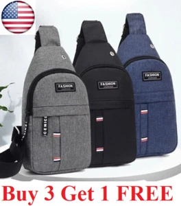 Men Women Sling Bag Chest Fanny Packs Cross Body Travel Shoulder Backpack Sports - Picture 1 of 11