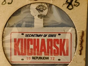 1972 Edmund J. Kucharski Illinois Außenminister Republikaner Metallknopf - Bild 1 von 5
