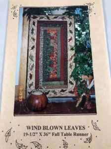 Wind Blown Leaves Fall Table Runner Quilt Pattern Dandelion Seed Design DSD-108 - Picture 1 of 3