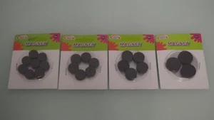 Flat Circle Round Crafts Magnets With Metal Plate Circle Medium Intensity Refrig - Picture 1 of 5