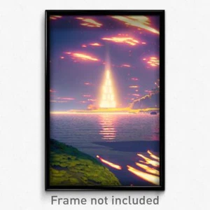 Pixel Art Poster - Mushy Bay (8 Bit Psychedelic Trippy Weird Video Game Print) - Bild 1 von 1