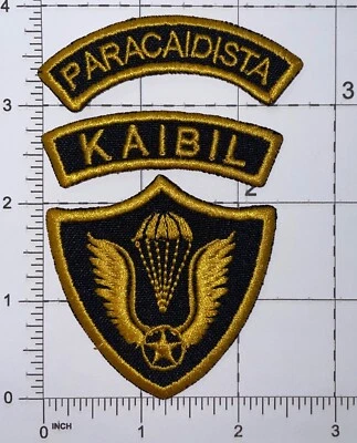 Guatemala KAIBIL Special Forces Paracaidista Patch Iron-On Repro New A276 - Image 1 of 2
