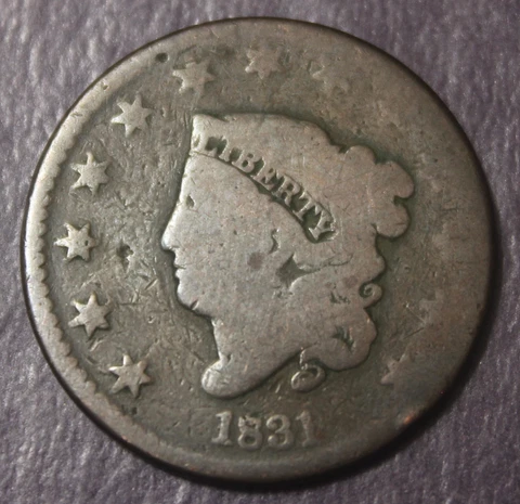 1831 Large Cent ...................Lot 9085 Cover