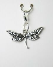 Dragonfly bug Charm Clip On Lobster Claw Clasp Create,  Side Slider Charms