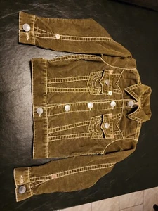 TRUE RELIGION CORDUROY OLIVE BROWN JACKET SIZE LARGE KIDS - Picture 1 of 19