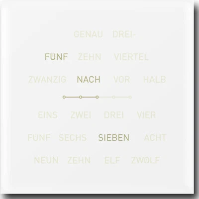 Wortuhr LISA - Weiß - orig. Kellys Finest - Uhr mit Worten - Bild 1 von 4