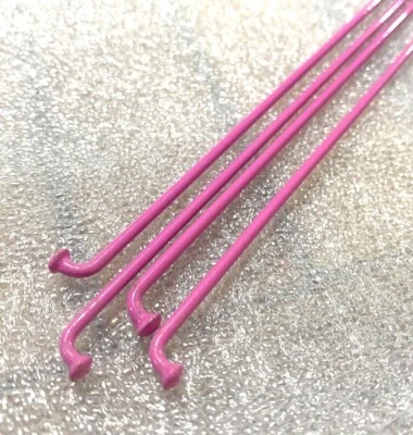 Radios y pezones para bicicleta - 14G - ROSA CLARO (ELIGE TU LONGITUD) 4 piezas. incrementos Foto 1 de 4