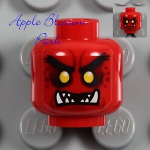 NEW Lego Red MONSTER MINIFIG HEAD -Halloween Alien Devil Demon Nexo Knight Fangs