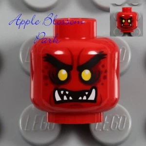 NEU LEGO rotes MONSTER MINIFIGURENKOPF - Halloween Alien Devil Demon Nexo Ritter Reißzähne - Bild 1 von 12