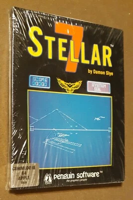 SEALED Stellar 7 by Penguin Software for Apple II+,IIe,IIc,IIgs/Commodore 64 C64 - Image 1 of 2