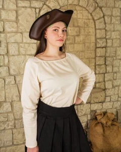 Camicia Mytholon Amelia cotone naturale XL Larp Medioevo #11453 - Foto 1 di 5