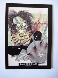 BALL & CHAIN Artwork Sticker Rare Brockum RockCard by Pushead Short Print 1991 - Bild 1 von 1