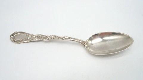 DURGIN STERLING SILVER SPOON 7 1/8” LOUIS XV PATTERN NAME ON BACK OF HANDLE Cover