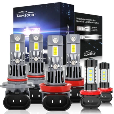 For Ford Ranger XL XLT Cab Pickup 2.3L 2019-2022 LED Headlight + Fog Light Bulbs - Image 1 of 4