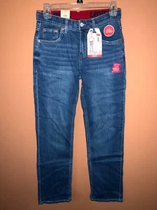 NWT Levi’s 514 Boys Straight Jeans Stretch Regular Fit Through Thigh Blue 14 Reg - Picture 1 of 4