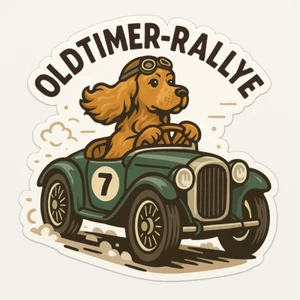 Cocker Spaniel Rallye Aufkleber 9x9 cm Lustiger Hund im Auto Sticker Rennsport - Picture 1 of 1
