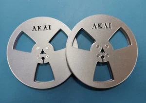 Akai reel to reel Tape spools 7" 3D printed (Plastic) in silver - Picture 1 of 2