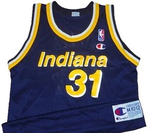 VINTAGE 90's REGGIE MILLER INDIANA PACERS NBA CHAMPION JERSEY YOUTH M 10-12 - Picture 1 of 3