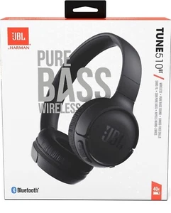 JBL Tune 510BT: Wireless On-Ear Headphones with Purebass Sound - Black NIB - Picture 1 of 6