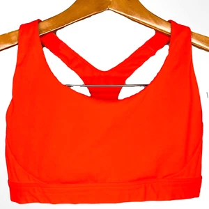 Athleta Ultimate Bra Women Small Vermillion Red Pullover Racerback Full Coverage - Picture 1 of 9