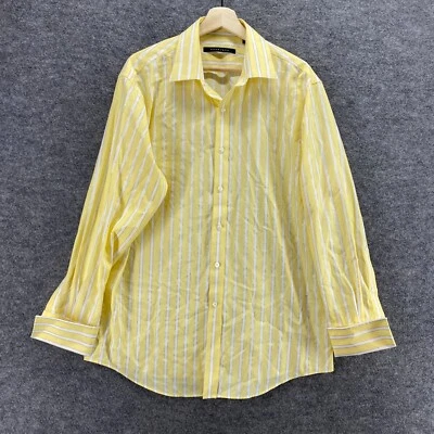 Camisa Sean John Hombre 16 Rayas Amarillas Cuello Abotonado Manga Larga Calce Regular Foto 1 de 4