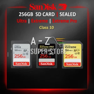 SD CARD 256GB SanDisk Ultra Extreme or Pro Fast Memory Class 10 Photo Camera OEM - Picture 1 of 5