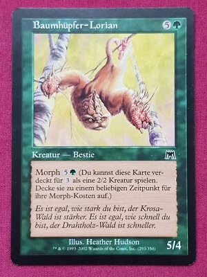 Magic The Gathering GERMAN ONSLAUGHT TREESPRING LORIAN green card MTG - Image 1 of 2