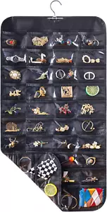 Bloss Hanging Jewelry Organizer with 80 Pockets Double-Size Hanging Jewelry Hold - Picture 1 of 12