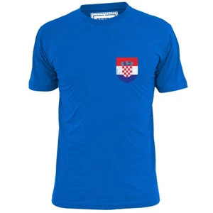 Camiseta de fútbol para hombre Croacia escudo de bolsillo insignia - Imagen 1 de 2