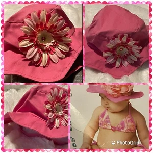 Jamie Rae Hats, Pink Flower SZ 2-4Y UV PROTECTION FINISH OUTDOOR NEW - Picture 1 of 10