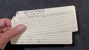 Qty 2: Genuine “IBM” Computer Punch Cards Originals (True IBM - Not 2nd Source) - Picture 1 of 5