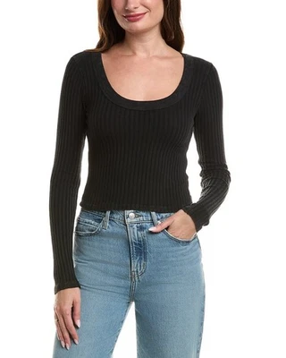 Project Social T Louise Scoop Neck Washed Sweater Women's Black S - Image 1 of 3