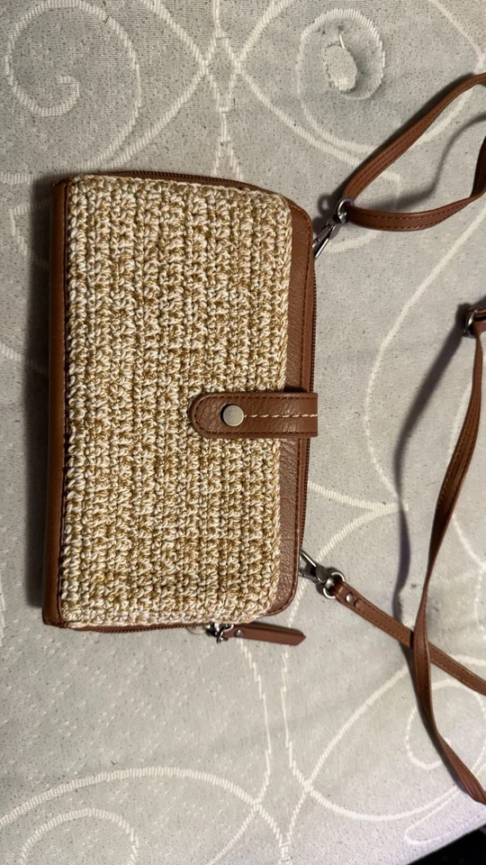 Cartera Bandolera The Sak Mujer Marrón Tostado Tejido Paja Convertible Bolso Cartera Foto 1 de 4