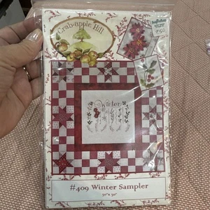 Crab Apple Hill #409 Winter Sampler Quilt And Embroidery Pattern 2007 Meg Hawkey - Picture 1 of 3