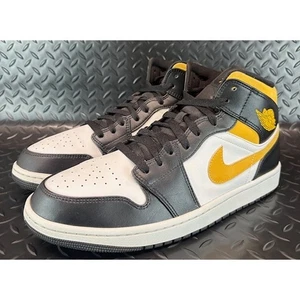 Nike Air Jordan 1 Mid White Pollen Black 554724-177 Herren Sneaker Gr. 12 - Bild 1 von 8