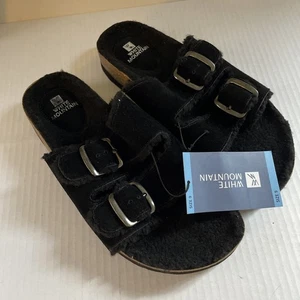 Sandalias de lujo para mujer White Mountain forradas de piel/cuero gamuza superior talla 9 nuevas con etiquetas - Imagen 1 de 11