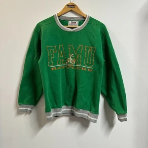 Vintage Florida A&M Rattlers Pullover Sweatshirt Green 90s Size Small HBCU FSU - Picture 1 of 6