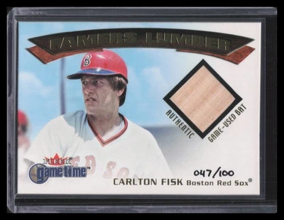 2001 Fleer Game Time #NNO Carlton Fisk Famers Lumber #/100 - Image 1 of 2