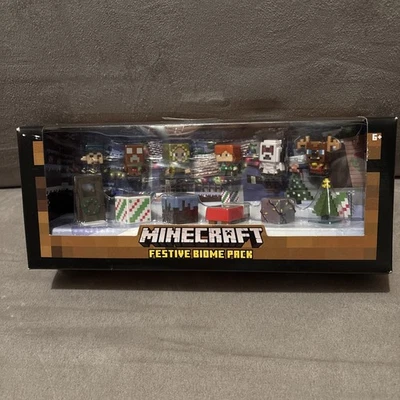 Minecraft Festive Biome Pack Mini Figuras Paquete de 12 Mattel/Mojang 2017 Sellado Nuevo Foto 1 de 4