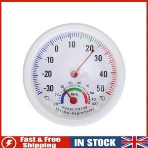 8Pcs Analog Hygrometer Easy To Read Scale Thermometer -30-50 Celsius Degree for - Picture 1 of 8