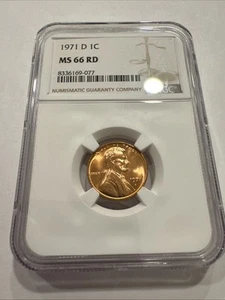 1971 D Lincoln Cent MS66 RD NGC #119 SEE DESCRIPTION - Picture 1 of 4
