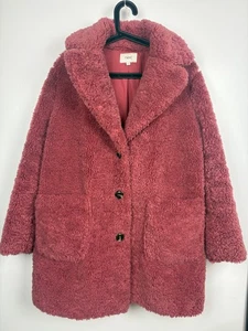 Cappotto donna Next Teddy Borg pelliccia sintetica rosa - Large UK 16 18 ottime condizioni - Foto 1 di 6