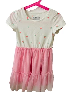 Cat & Jack Dress White/Pink Girls Size XS 4/5T - Picture 1 of 5